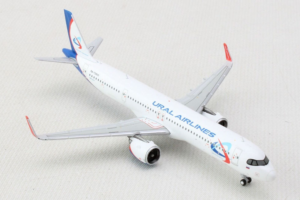 Thumbnail: Airbus A320neo "Ural Airlines" 1400 scale diecast jet models
