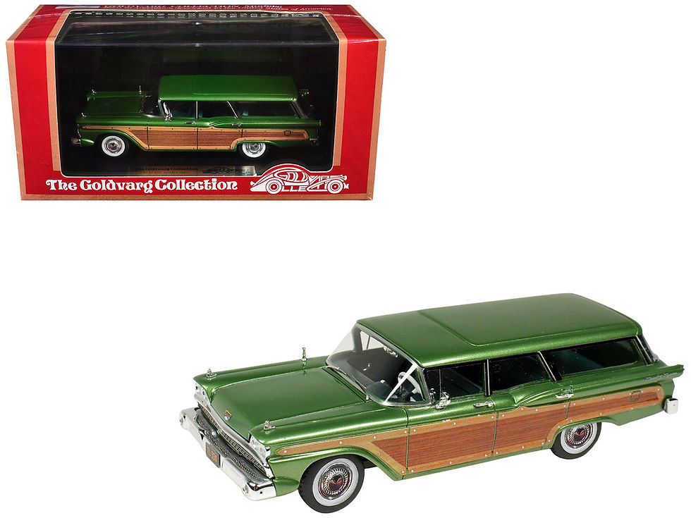 Goldvarg Diecast Model Cars 1/43 1959 Ford Country Squire Green Metallic