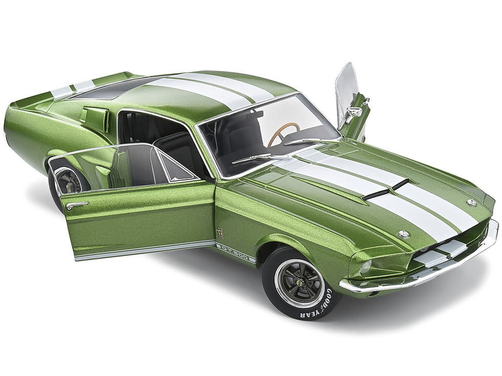 Miniatura: Lime green 1967 Shelby GT500 diecast model