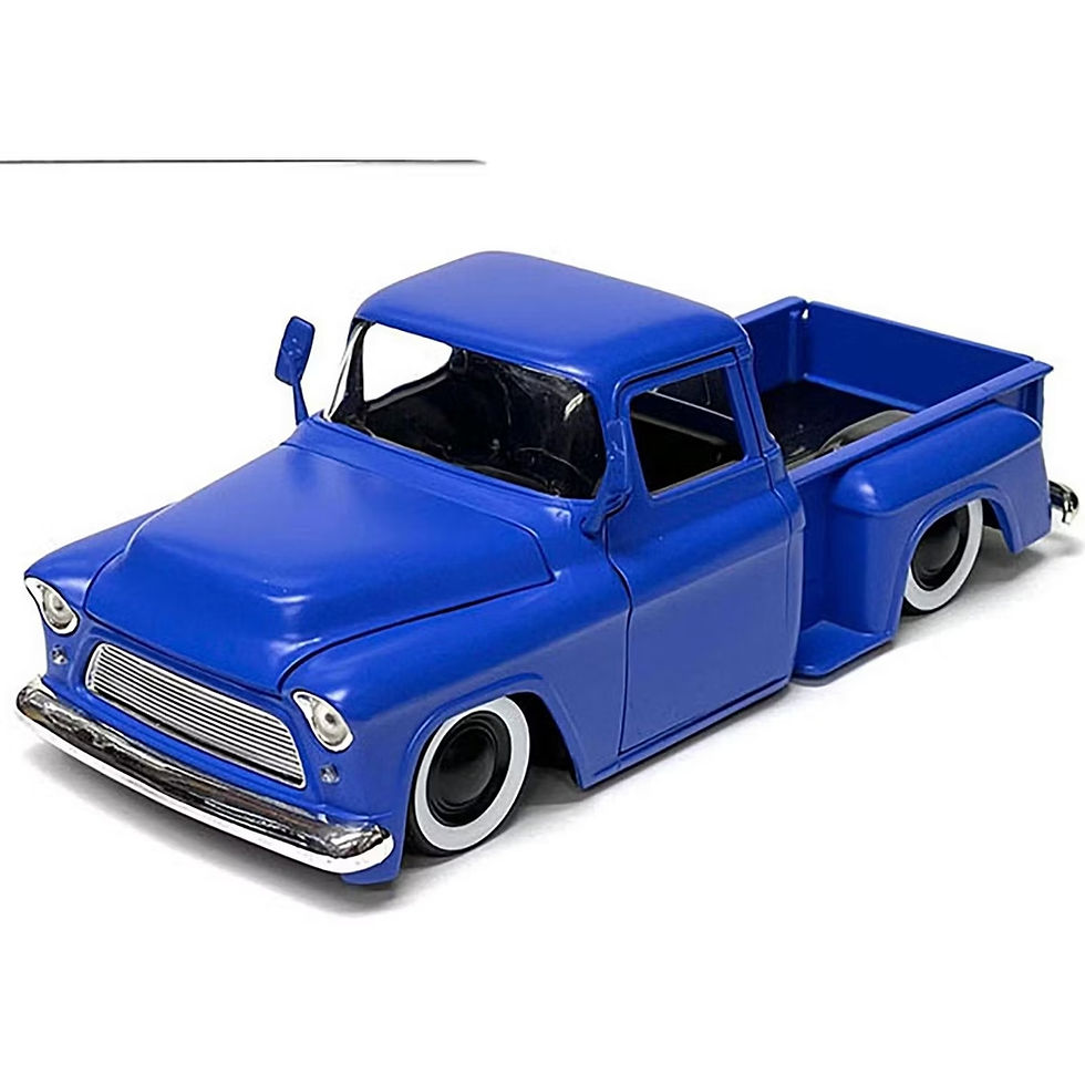 Thumbnail: Jada Diecast 1/24 1955 Chevrolet Stepside Pickup Truck Matt Blue