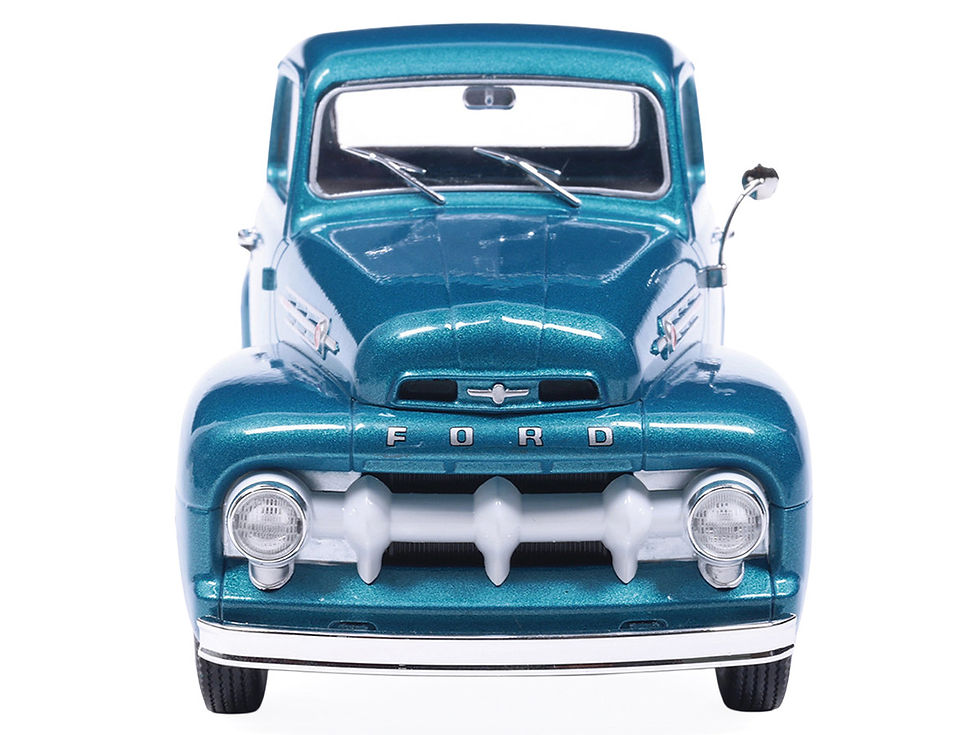 Thumbnail: IXO Models Diecast 1/24 1952 Ford F1 Pickup Truck Blue Metallic