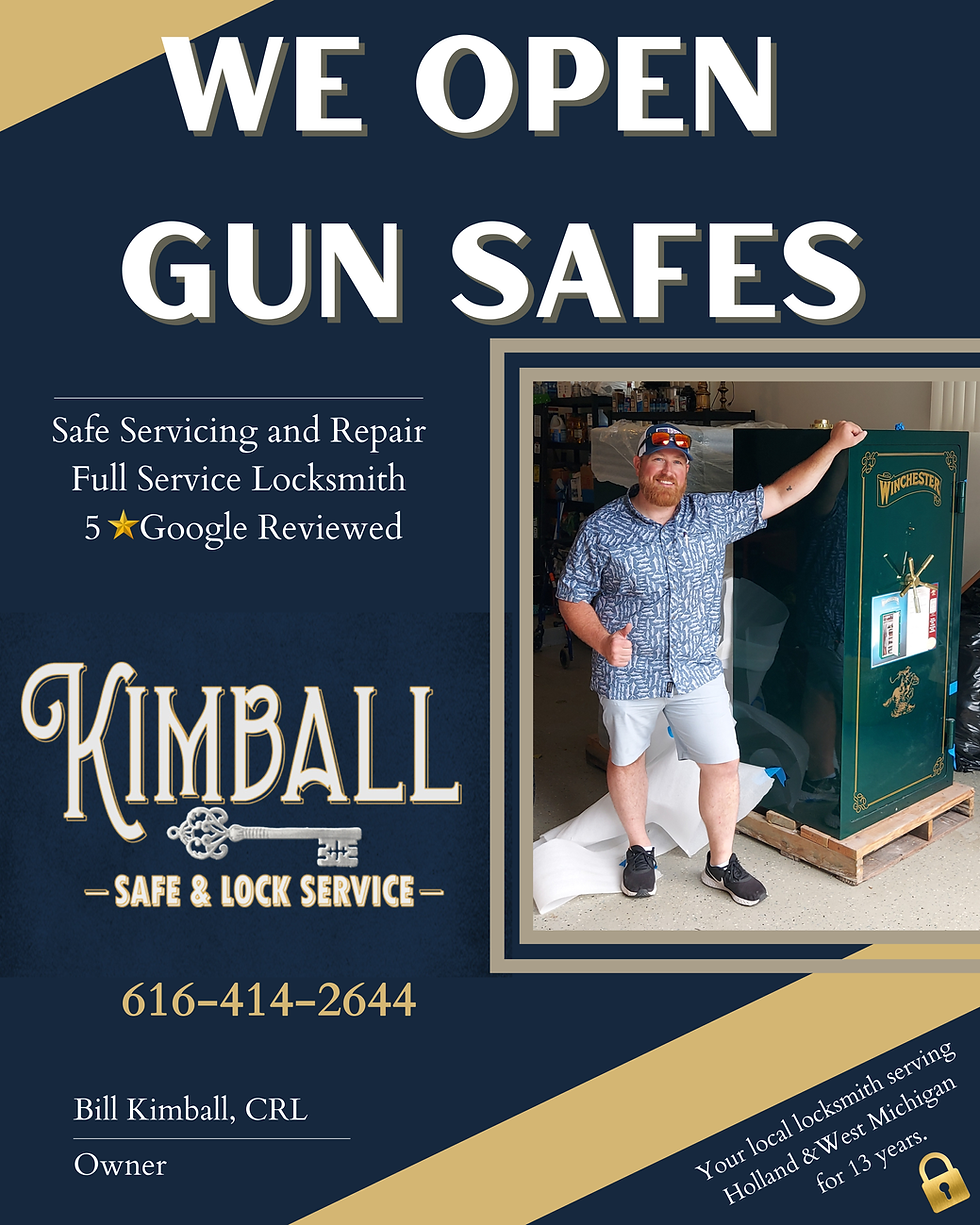 gun safe opening by kimball safe and lock service