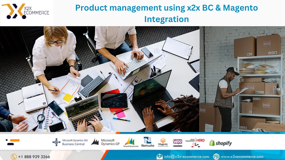 Product management using x2x BC & Magento integration