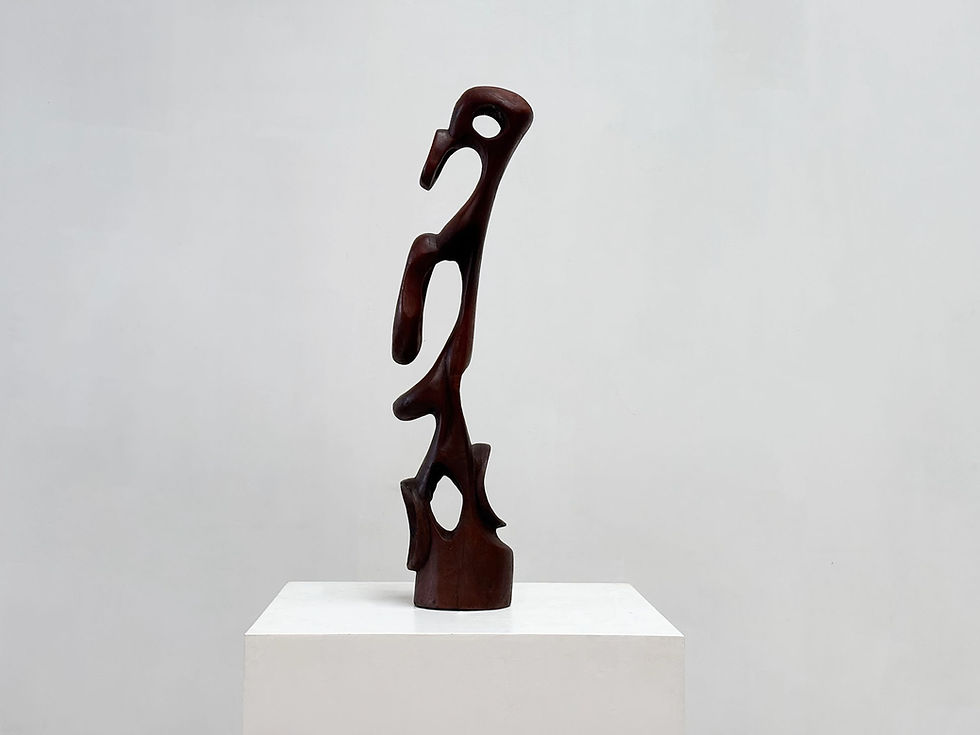 Thumbnail: 1960's abstract wooden sculpture