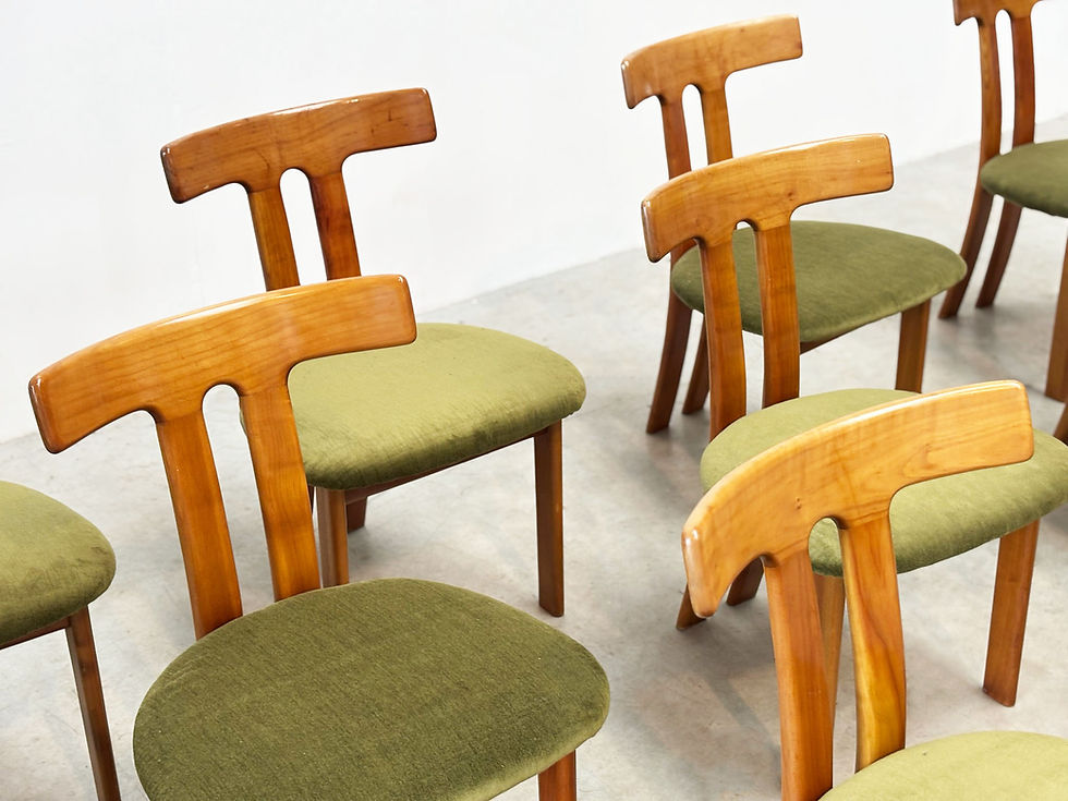 Thumbnail: Xl set of ten T-shape dining chairs