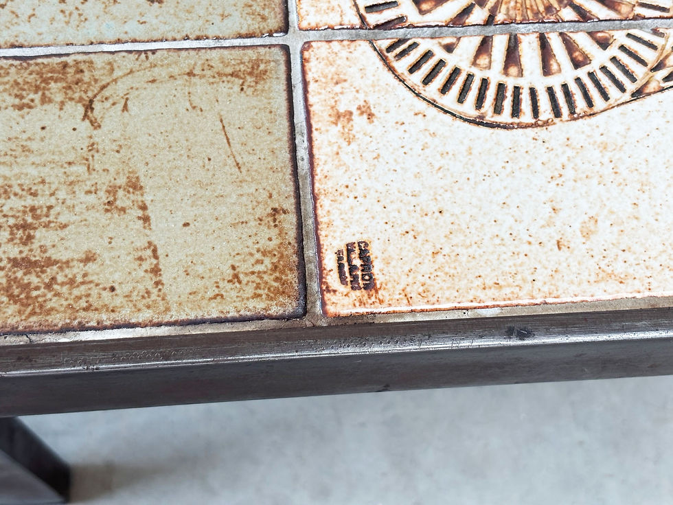 Thumbnail: Roger Capron steel and ceramic coffee table