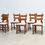 Thumbnail: Set of six French brutalist dining chairs