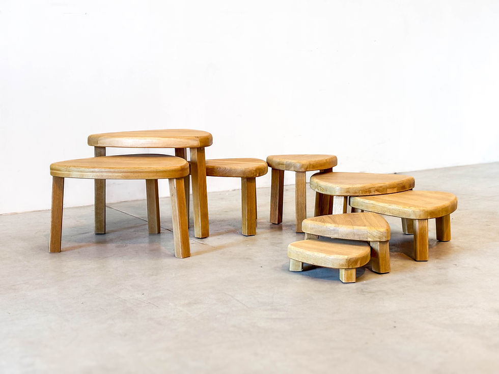 Thumbnail: 1970's oak nesting coffee table