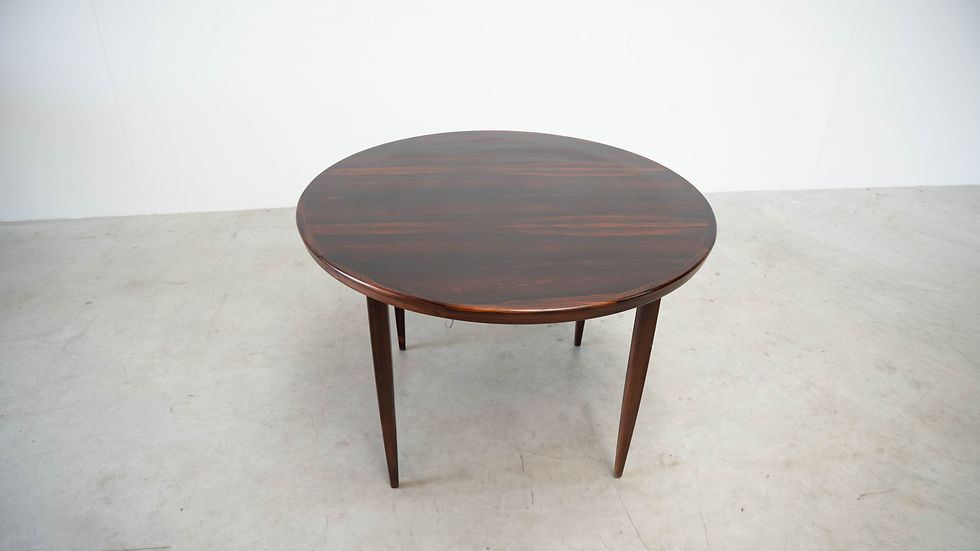Thumbnail: Scandinavian rosewood round dining table