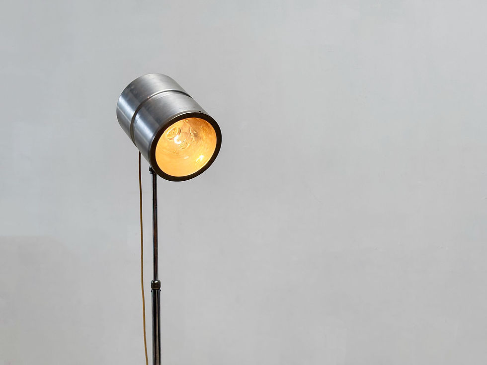 Thumbnail: Chrome French floor lamp attr. to Alain Richard