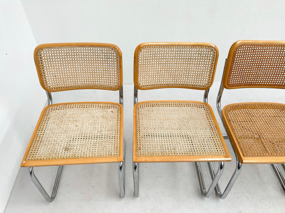 Thumbnail: Set of six Marcel Breuer Cesca chairs