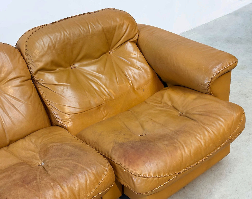 Thumbnail: De Sede DS101 three seater in cognac leather