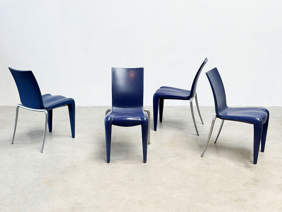 Thumbnail: set of four "Louis 20" stackable chairs by Philippe Starck