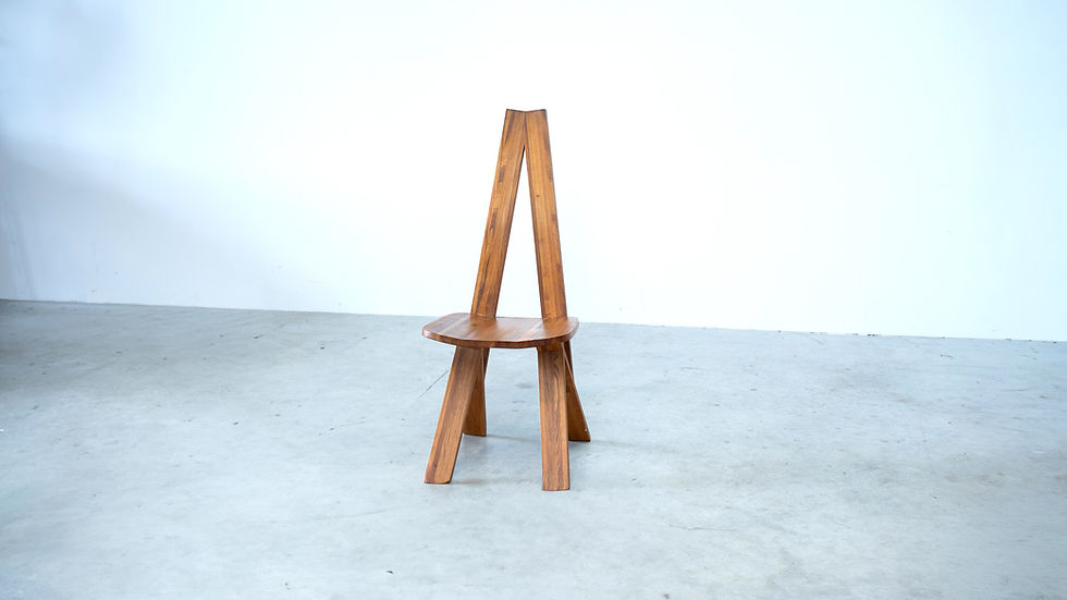 Thumbnail: Set of six early S45 or Chlacc dining chairs by Pierre Chapo