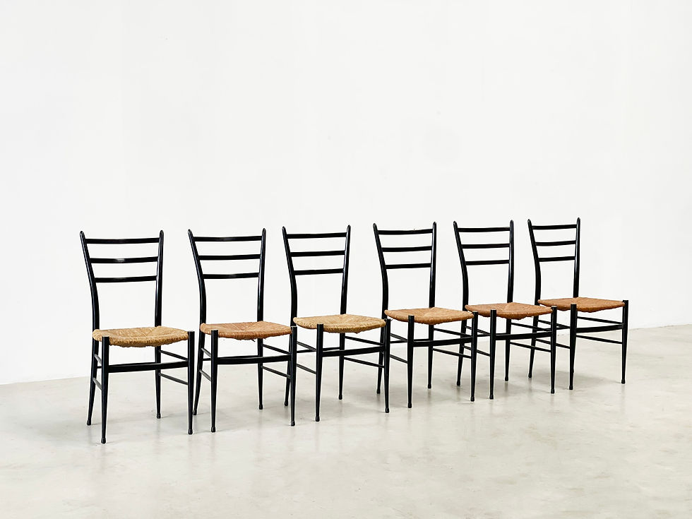 Thumbnail: set of six Chiavari Spinetto dining chairs