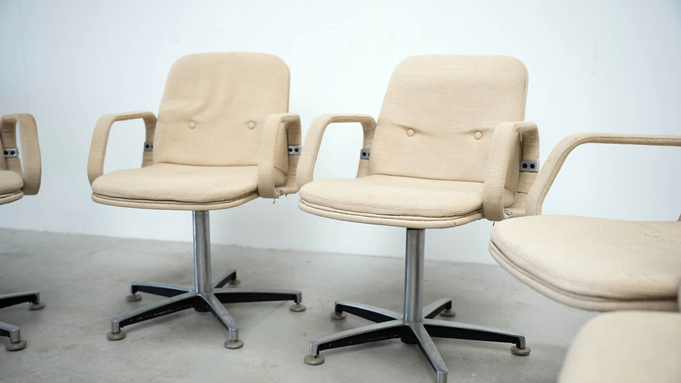 Thumbnail: Set of six Italian conference chairs