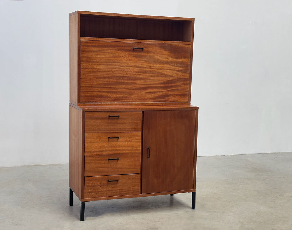 Thumbnail: Vintage teak cabinet or secretaire by Simpla Lux