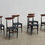 Thumbnail: Set of six sculptural Italian dining chairs