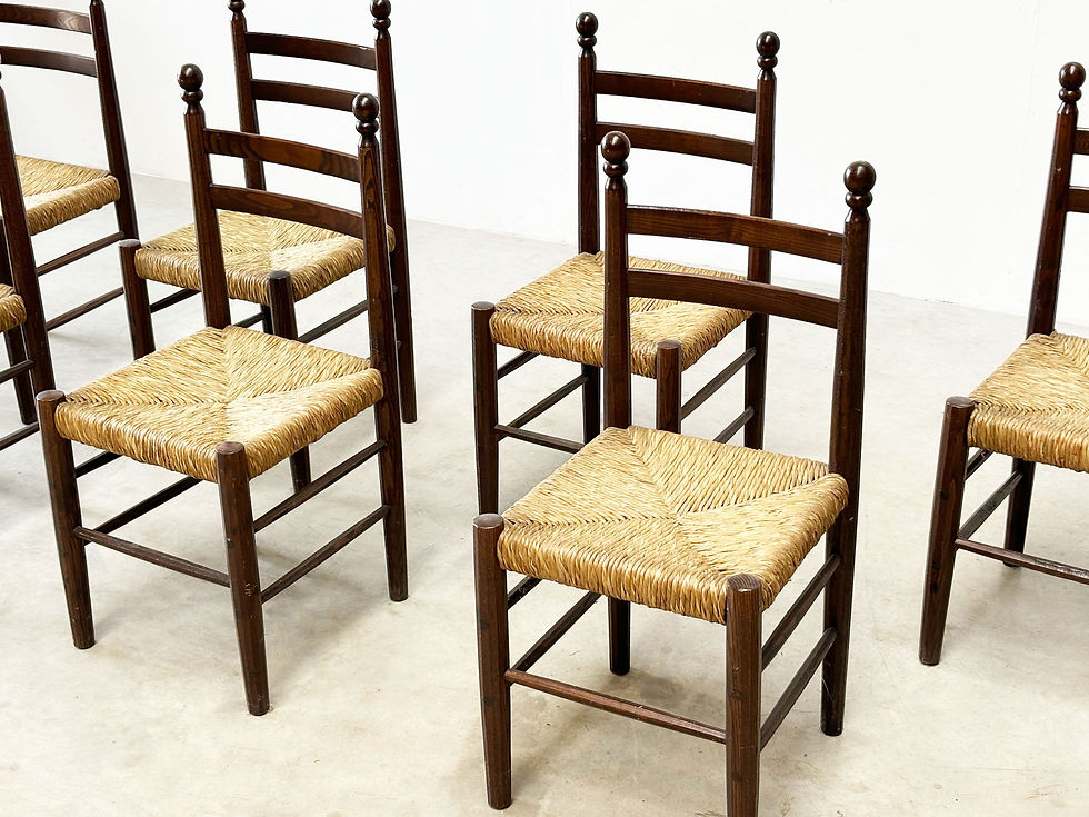 Thumbnail: set of eight french dining chairs