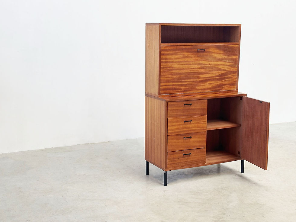 Thumbnail: Vintage teak cabinet or secretaire by Simpla Lux