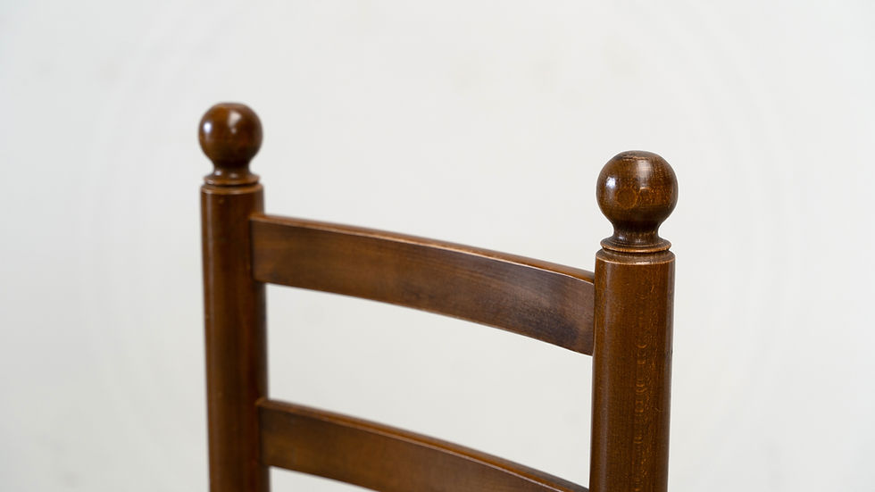 Thumbnail: Set of six French dining chairs by Charles Dudouyt