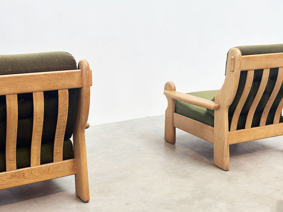 Thumbnail: Set of two brutalist lounge chairs