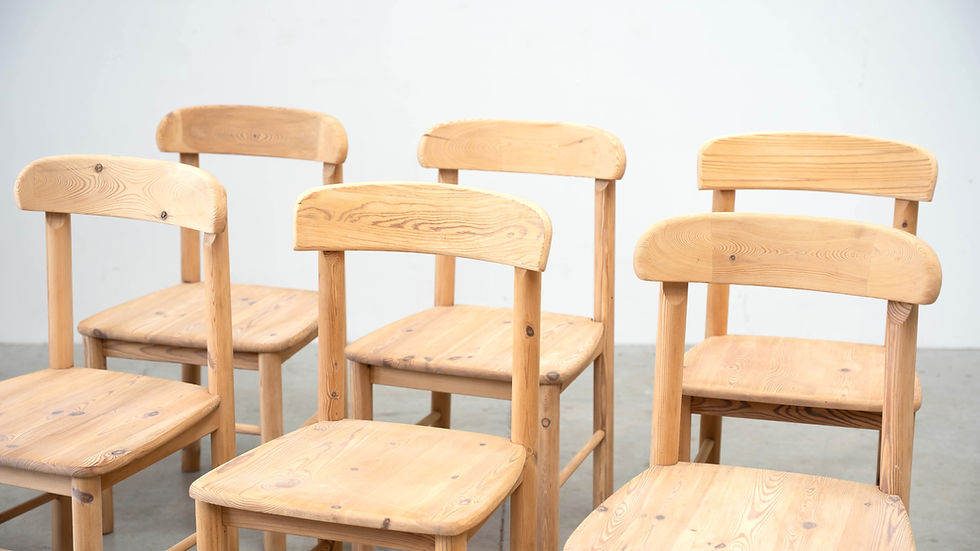 Thumbnail: Set of six Scandinavian dining chairs by Rainer Daumiller