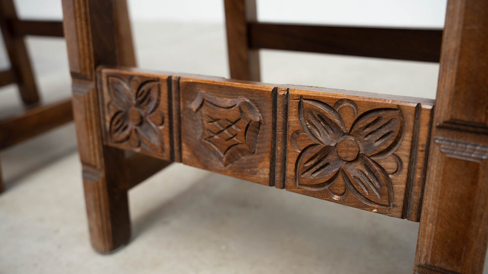 Thumbnail: Set of four Spanish dining chairs
