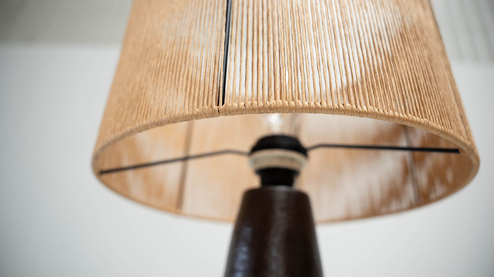 Thumbnail: 1970's dark glazen ceramic Danish lamp