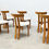 Thumbnail: set of eight T-shape dining chairs