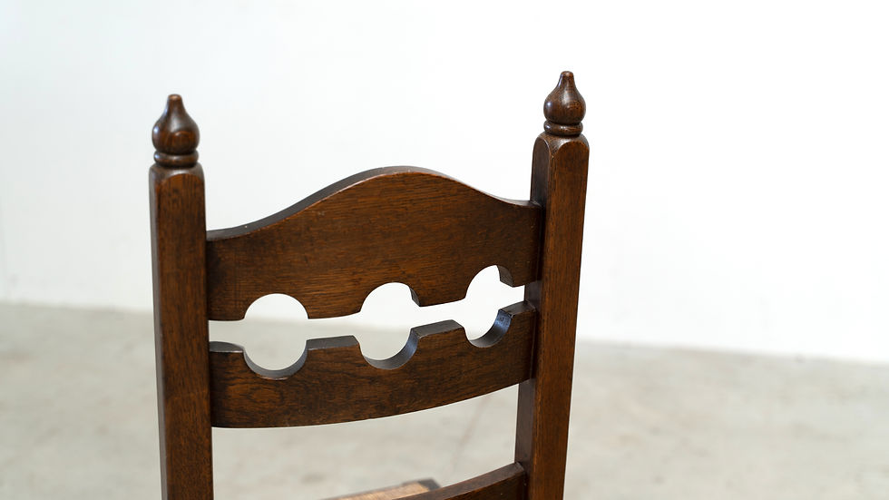 Thumbnail: Set of six French dining chairs