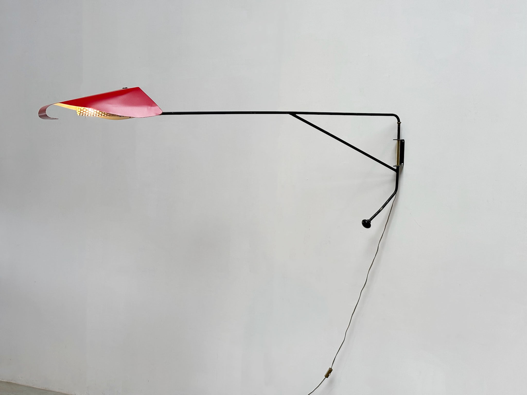 XL French wall lamp attr. to Jacques Biny