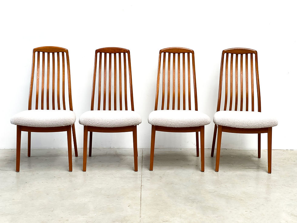 Thumbnail: 4 dining chairs by Preben Shou Denmark