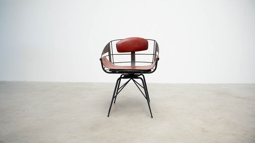 Thumbnail: 1950's French steel desk chair