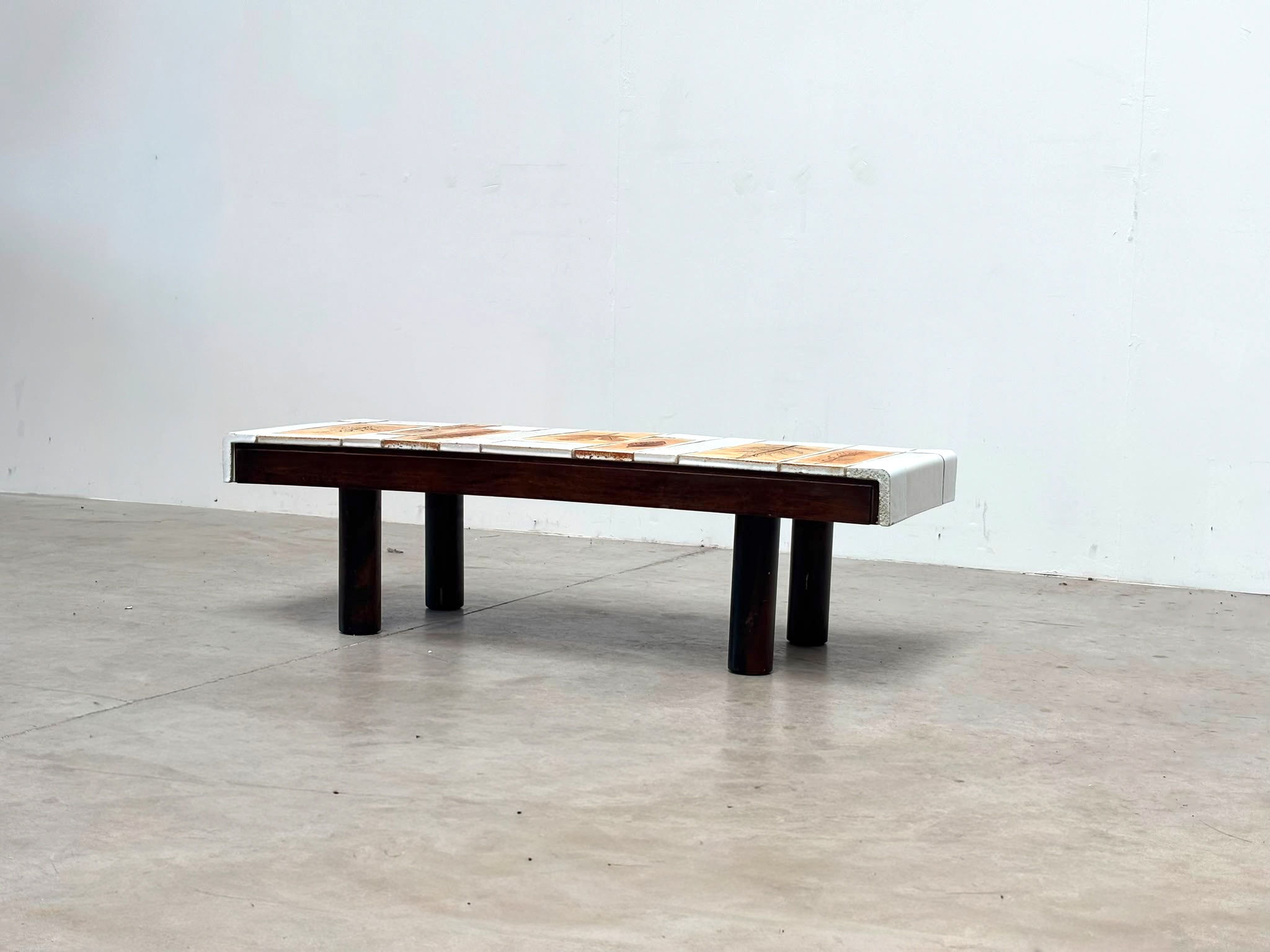 Roger Capron white ceramic coffee table
