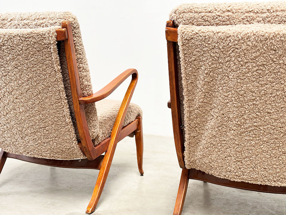 Thumbnail: Set of two French lounge chairs