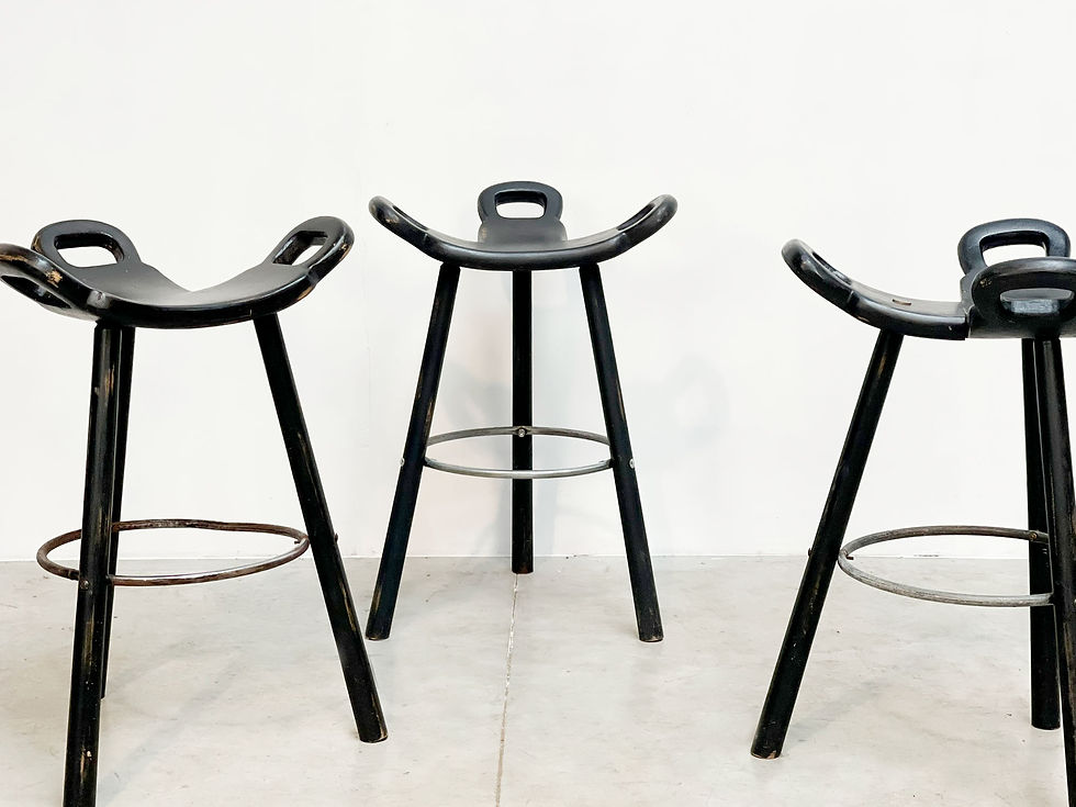 Thumbnail: Set of 3 Spanish bar stools