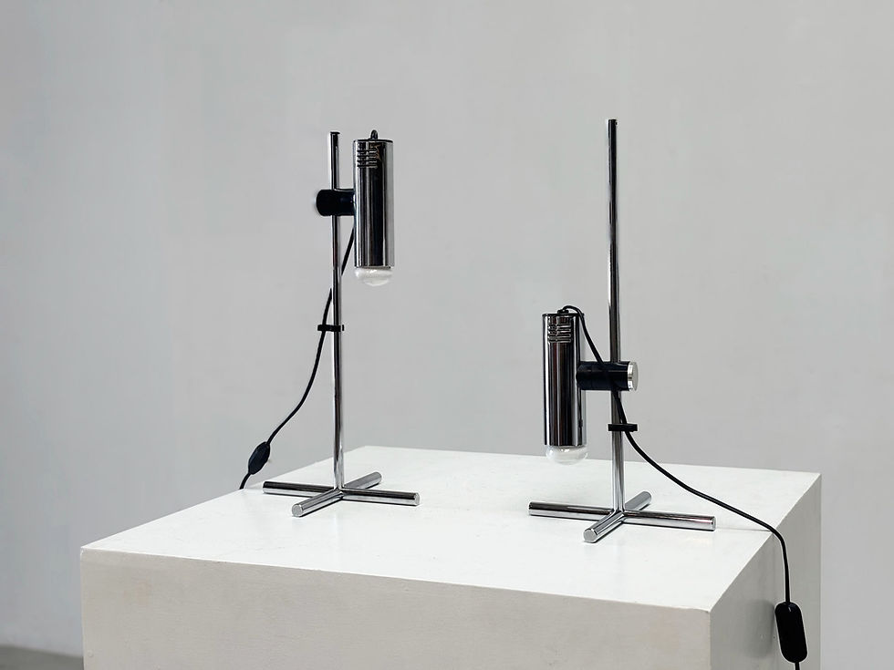 Thumbnail: Set of two chrome table lamps by Targetti