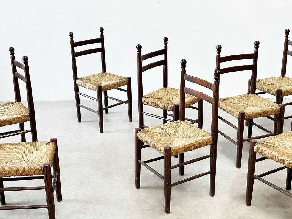 Thumbnail: set of eight french dining chairs