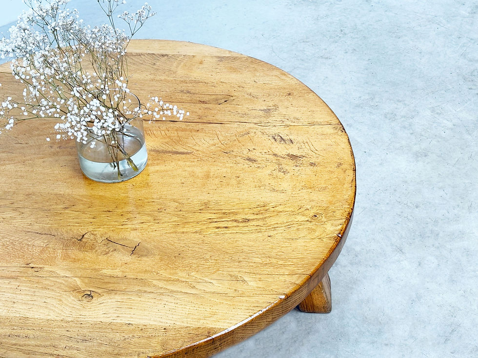 Thumbnail: Brutalist light oak coffee table