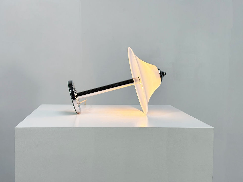 Thumbnail: German opaline glass table lamp