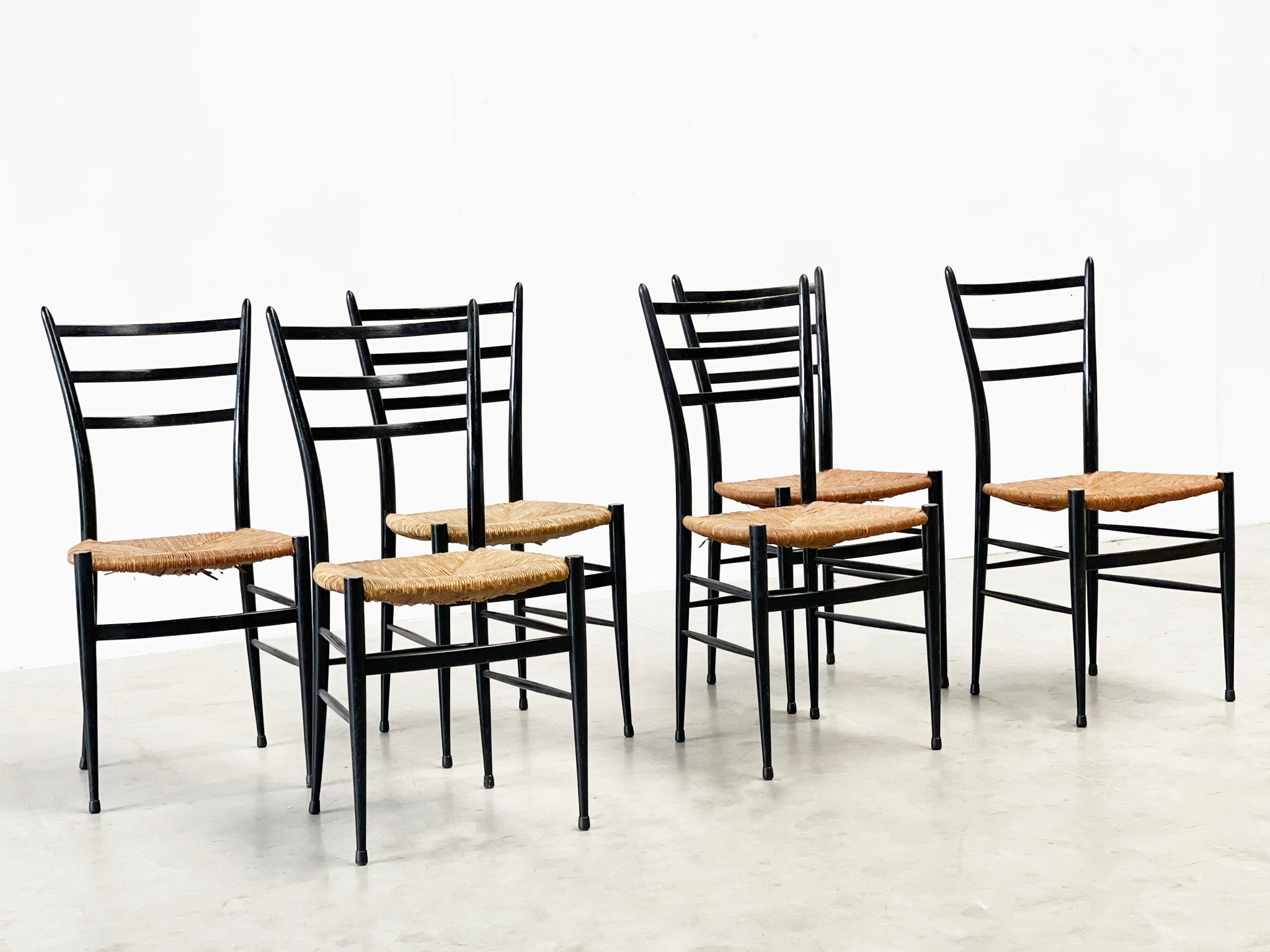 set of six Chiavari Spinetto dining chairs