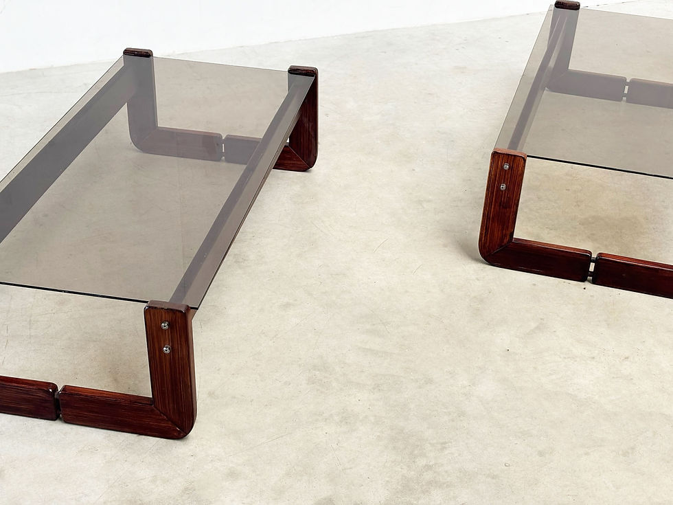 Thumbnail: Set of two Brazilian MP91 coffee tables by Percival Lafer