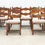 Thumbnail: Set of 12 brutalist razorback dining chairs