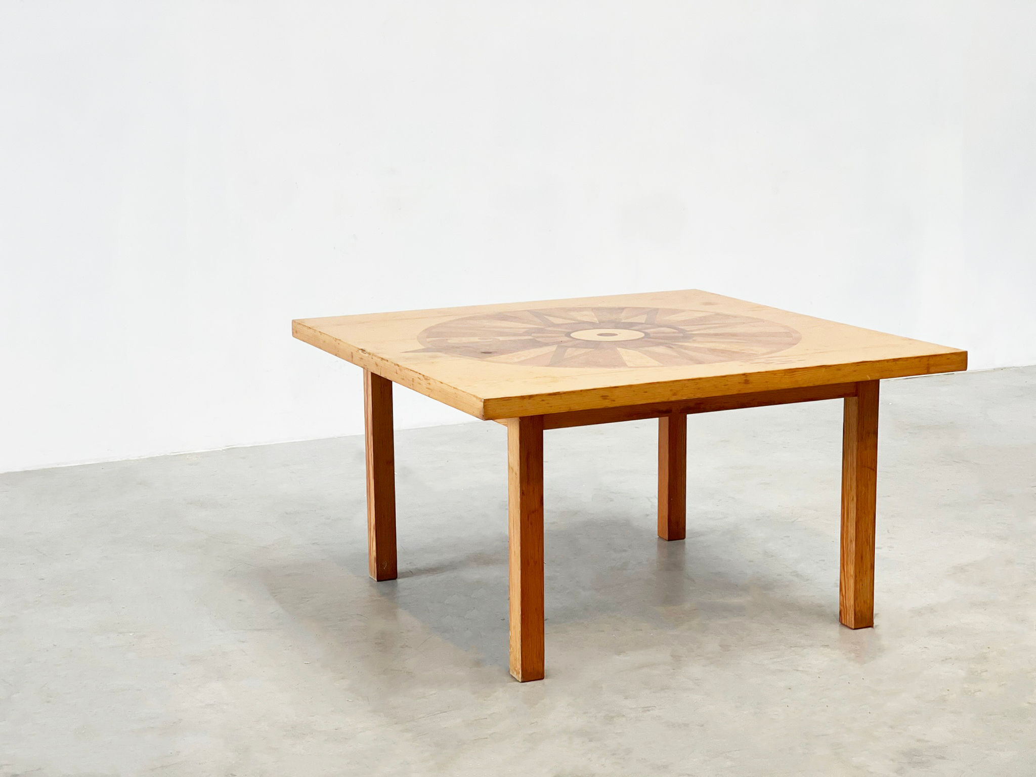 Handmade inlay wooden coffee table