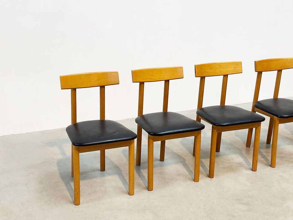 Thumbnail: 1980's sculptural Italian dining chairs