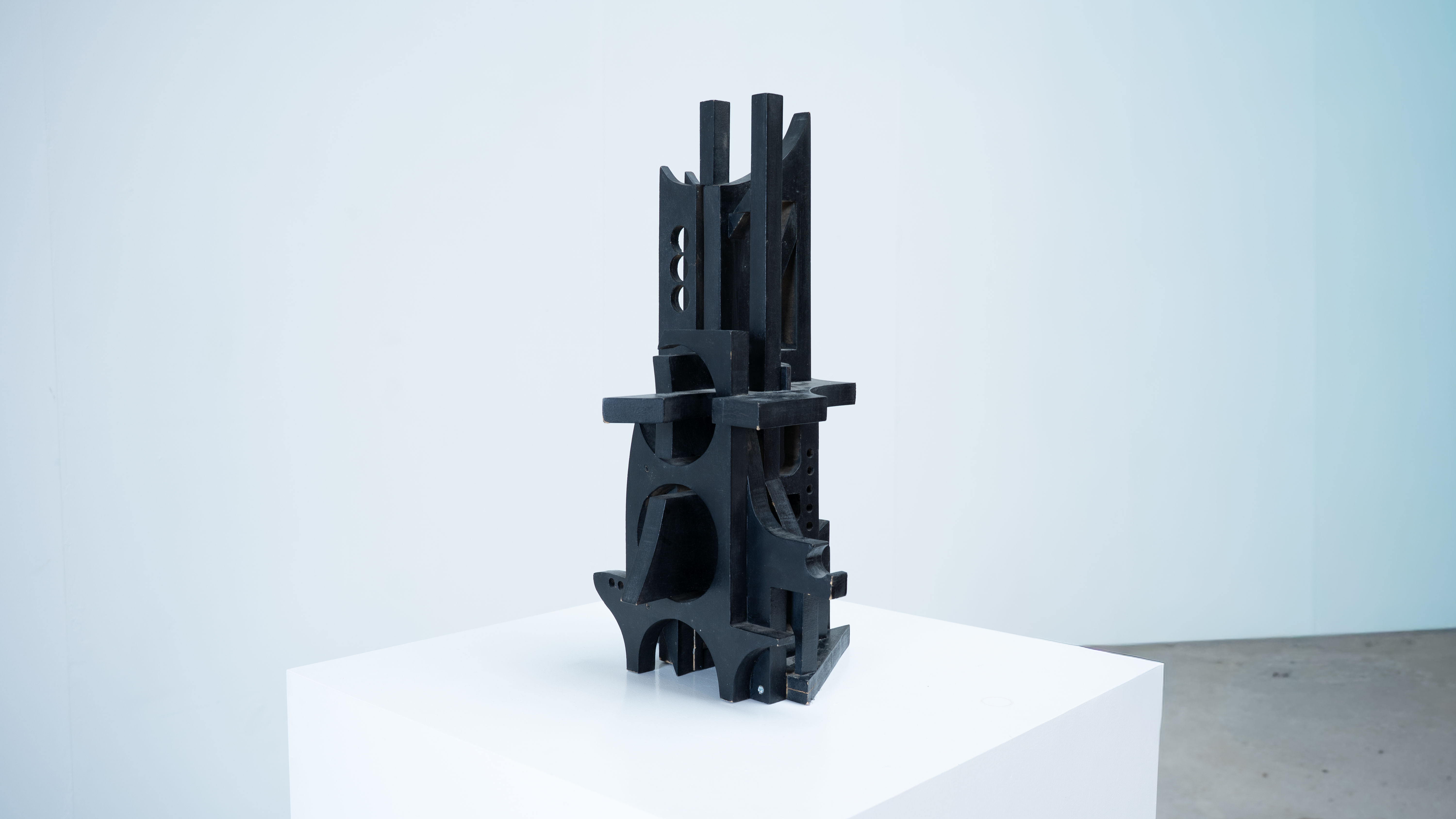 Abstract Italian wooden sculpture