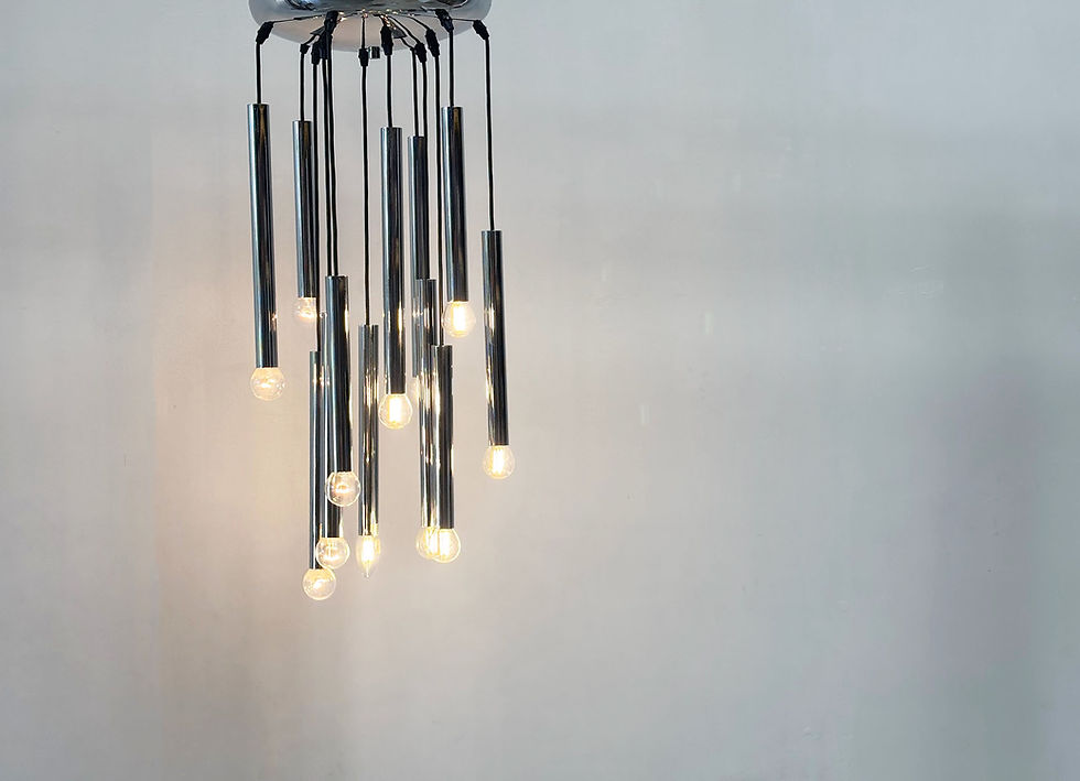 Thumbnail: Chrome cascade chandelier