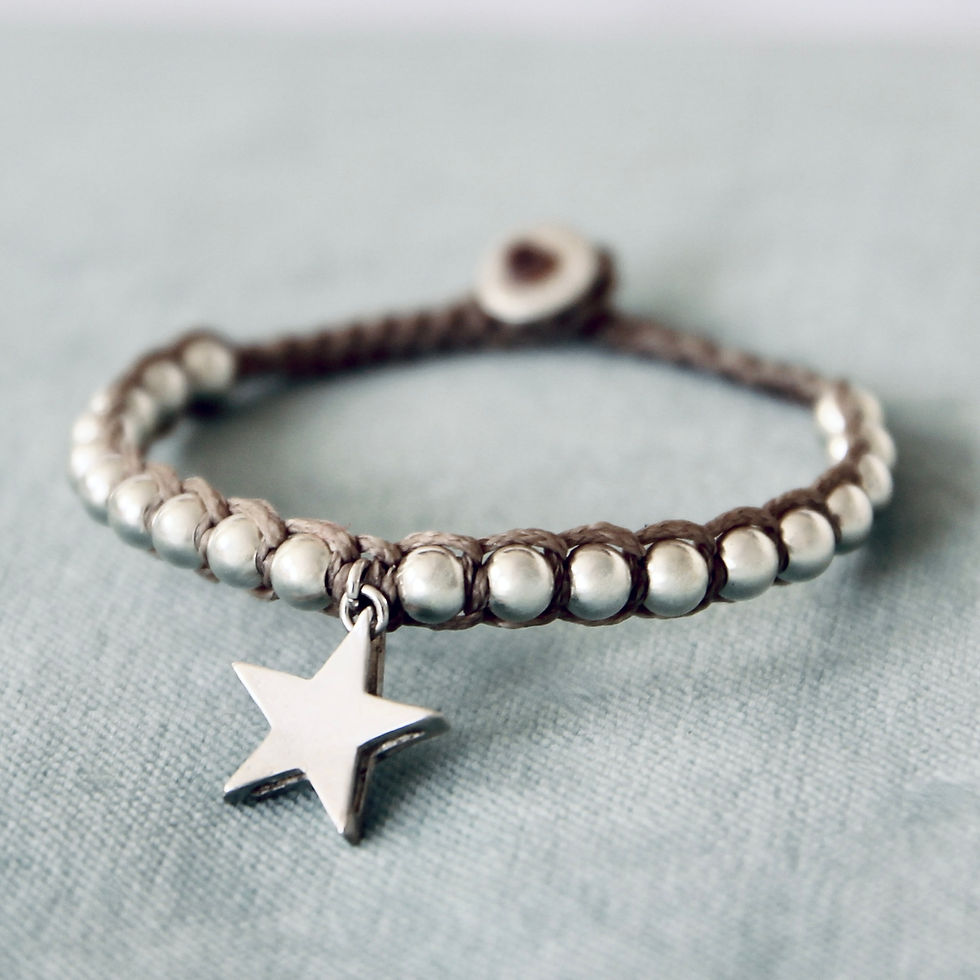 Thumbnail: silver star charm bracelet