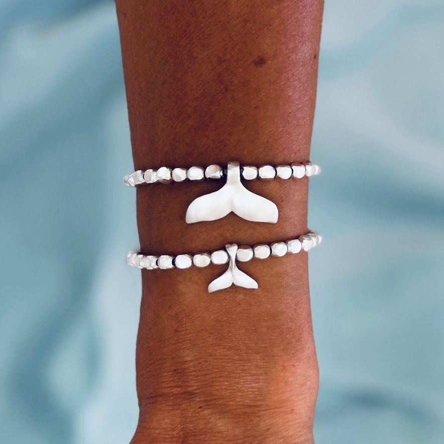 Thumbnail: Whale tail Dolphin tail charm bracelet
